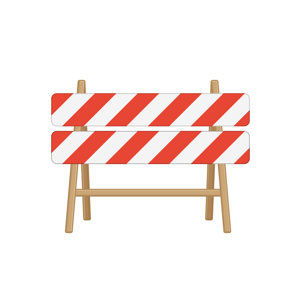 Road barrier icon.