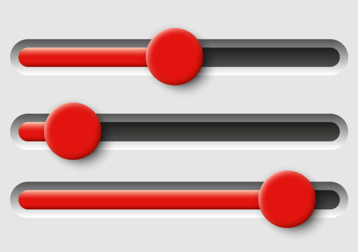 Loading bar or Slider bar. Vector clipart isolated on white background.