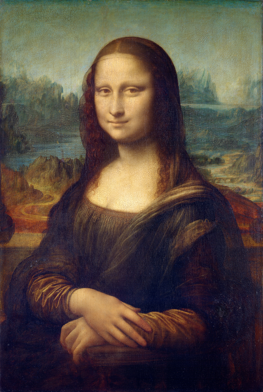 Portrait of Mona Lisa painted by Leonardo da Vinci