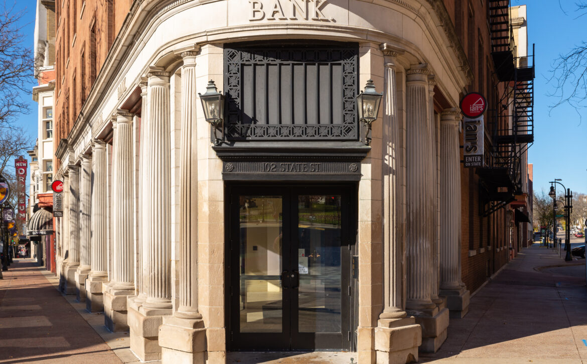 Old bank building.