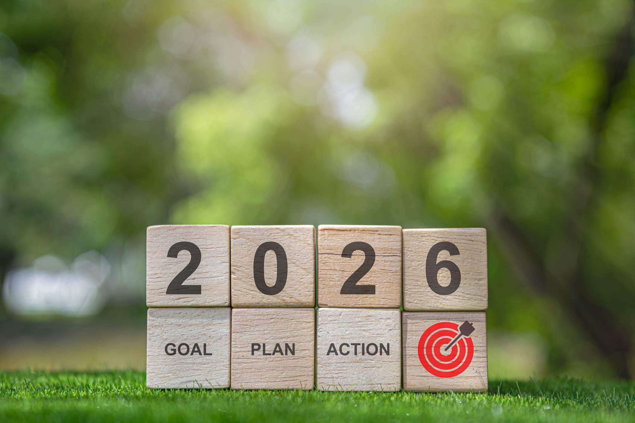 2026 new year goal plan action. Goal achievement. Ambition aiming success. Setup objective target business planning of new year concept. business planning in 2026. Target concept for new year 2026
