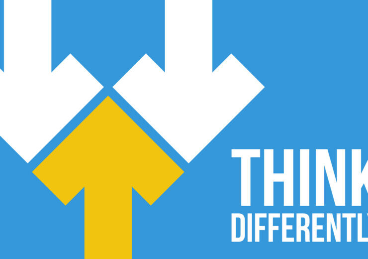 think differently, vector leadership or self development concept